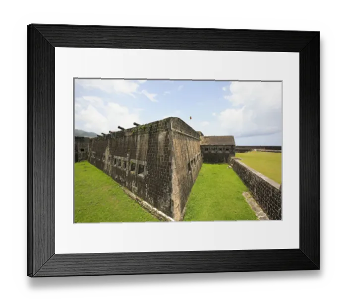 Framed Print : Brimstone Hill Fortress, built 1690-1790, 800-feet above the sea, called the Gibraltar