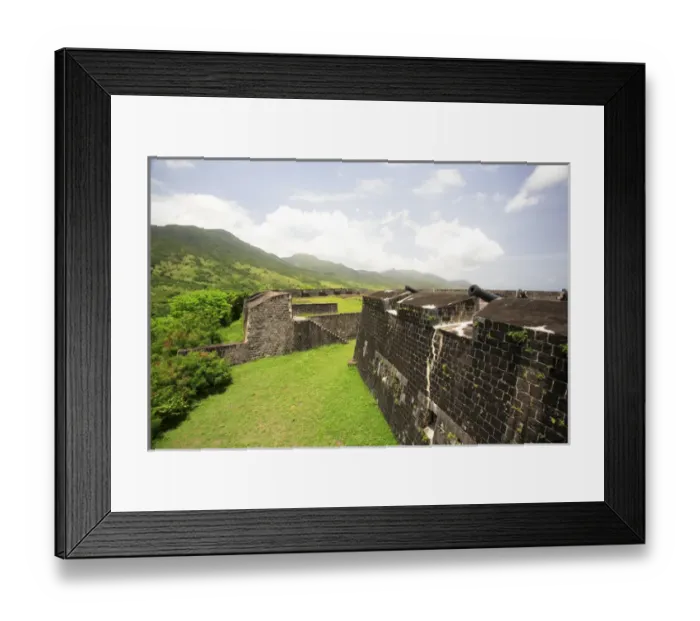 Framed Print : Brimstone Hill Fortress, built 1690-1790, 800-feet above the sea, called the Gibraltar
