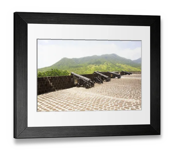 Framed Print : Brimstone Hill Fortress, built 1690-1790, 800-feet above the sea, called the Gibraltar