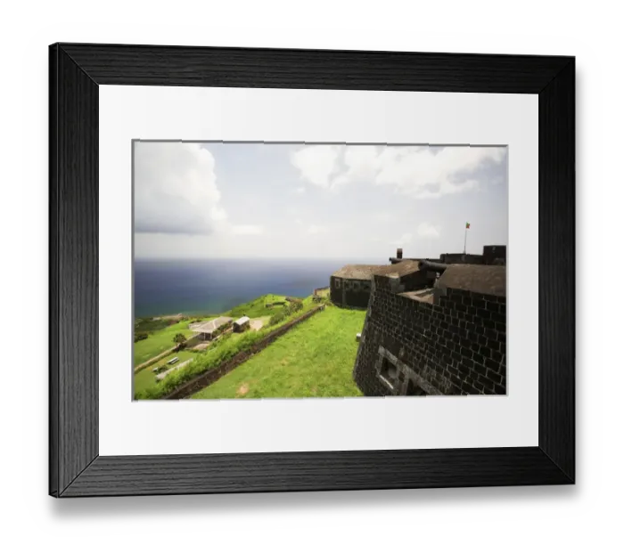 Framed Print : Brimstone Hill Fortress, built 1690-1790, 800-feet above the sea, called the Gibraltar