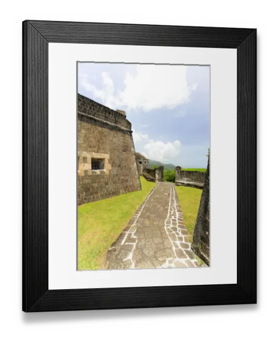 Framed Print : Brimstone Hill Fortress, built 1690-1790, 800-feet above the sea, called the Gibraltar