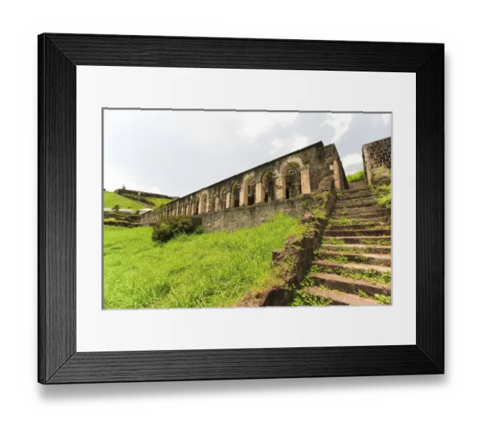 Framed Print : Brimstone Hill Fortress, built 1690-1790, 800-feet above the sea, called the Gibraltar
