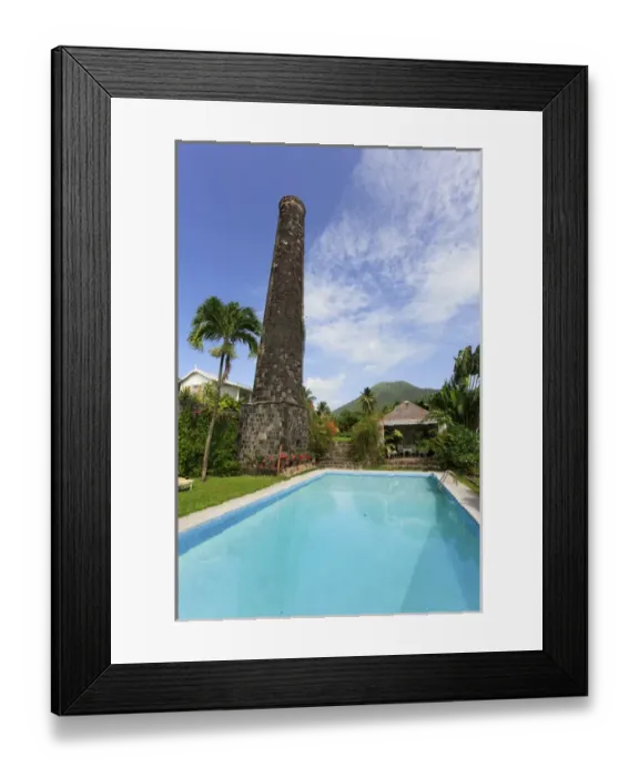 Framed Print : Rawlins Plantation Inn, historic sugar mill, St Kitts, Caribbean