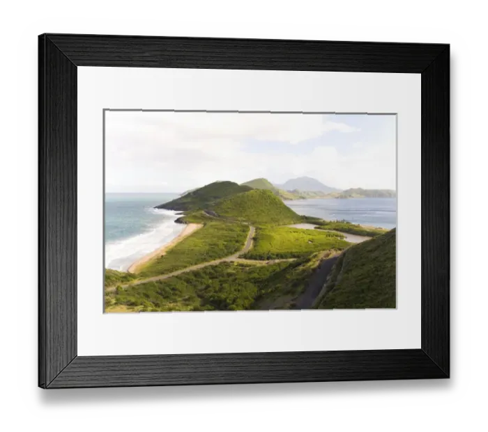 Framed Print : North Frigate Bay, southeast peninsula, St Kitts, Caribbean Framed Print : North Frigate Bay, southeast peninsula, St Kitts, Caribbean