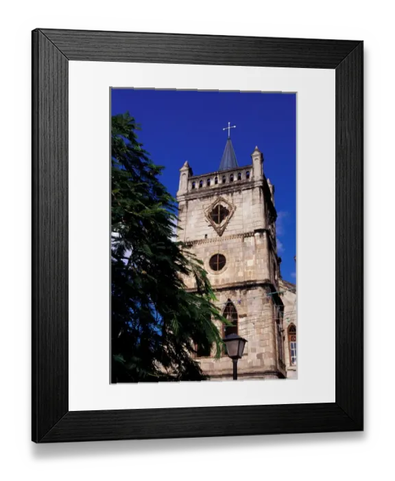 Framed Print : Caribbean, BWI, St. Lucia, Catholic Church in Soufriere Framed Print : Caribbean, BWI, St. Lucia, Catholic Church in Soufriere