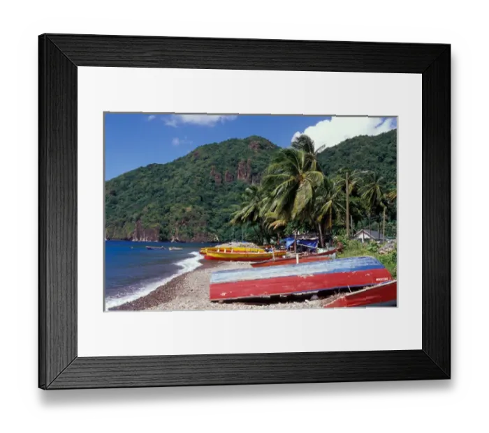 Framed Print : Caribbean, BWI, St. Lucia, Sailboats, Soufriere Framed Print : Caribbean, BWI, St. Lucia, Sailboats, Soufriere