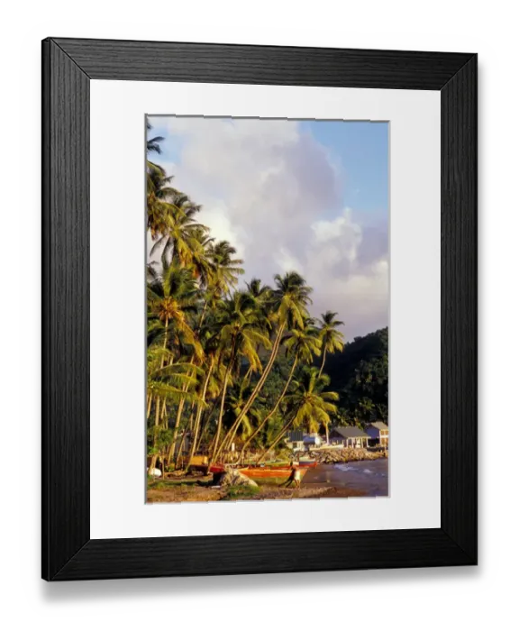 Framed Print : Caribbean, BWI, St. Lucia, Sailboats, Soufriere