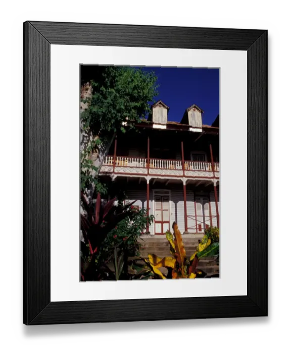 Framed Print : Caribbean, BWI, St. Lucia, Soufriere, buildings Framed Print : Caribbean, BWI, St. Lucia, Soufriere, buildings