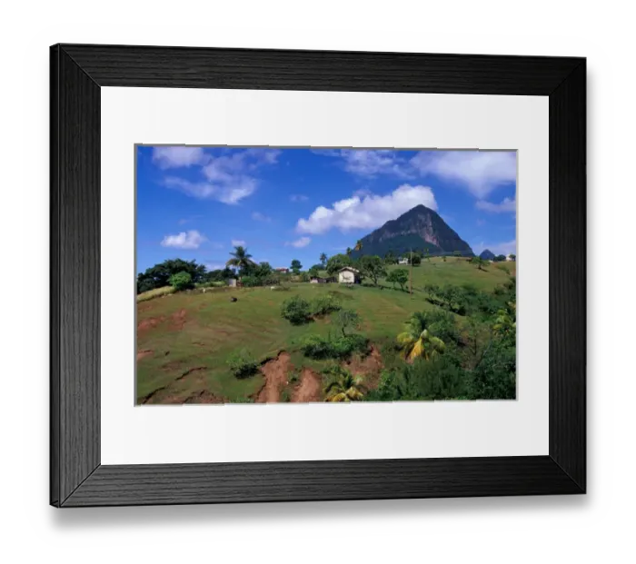 Framed Print : Caribbean, BWI, St. Lucia, Scenic views along the Pitons Natural Trail Framed Print : Caribbean, BWI, St. Lucia, Scenic views along the Pitons Natural Trail