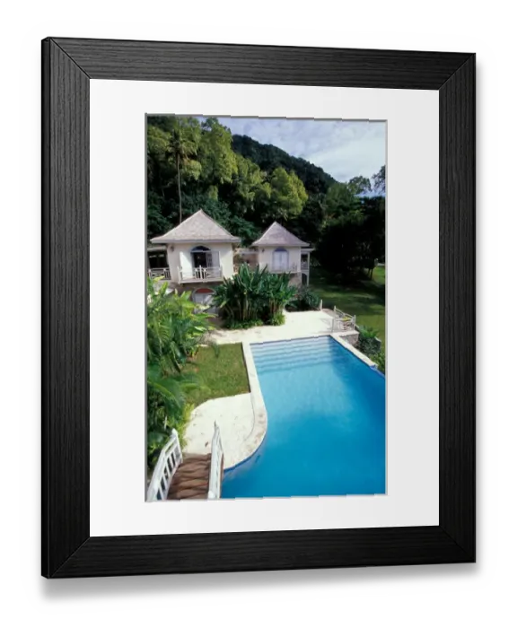 Framed Print : Caribbean, BWI, St. Lucia, the Beau Estate Framed Print : Caribbean, BWI, St. Lucia, the Beau Estate