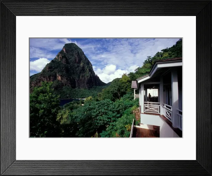 Framed Print : Caribbean, BWI, St. Lucia, the Beau Estate Framed Print : Caribbean, BWI, St. Lucia, the Beau Estate