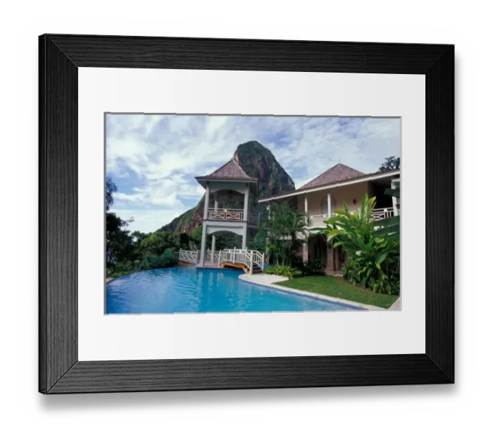 Framed Print : Caribbean, BWI, St. Lucia, the Beau Estate Framed Print : Caribbean, BWI, St. Lucia, the Beau Estate