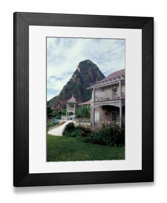 Framed Print : Caribbean, BWI, St. Lucia, the Beau Estate Framed Print : Caribbean, BWI, St. Lucia, the Beau Estate