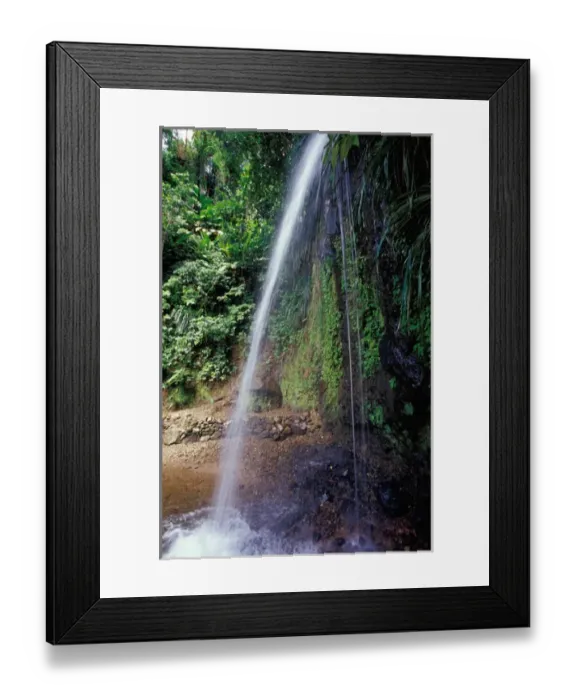Framed Print : Caribbean, BWI, St. Lucia, Touraille waterfall Framed Print : Caribbean, BWI, St. Lucia, Touraille waterfall