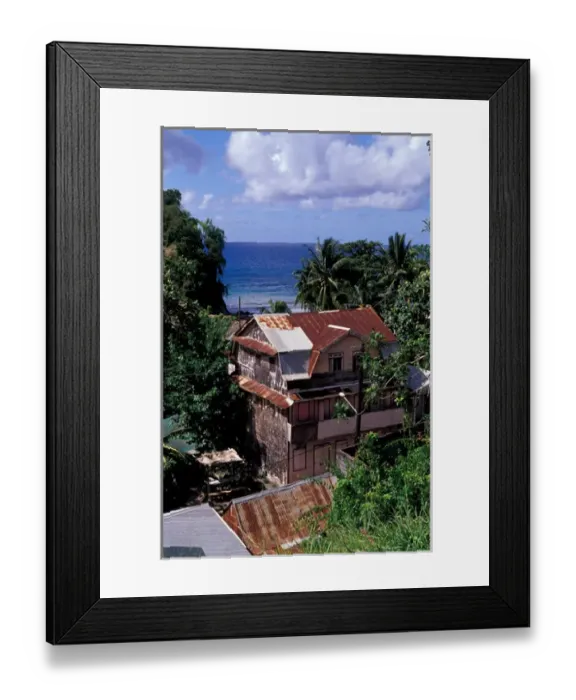 Framed Print : Caribbean, BWI, St. Lucia, Town of Choiseul Framed Print : Caribbean, BWI, St. Lucia, Town of Choiseul