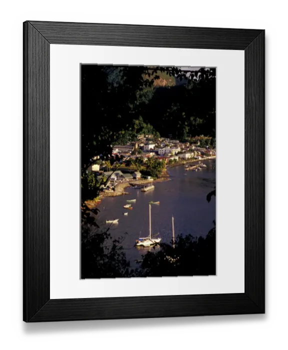 Framed Print : Caribbean, BWI, St. Lucia, Town of Soufriere Framed Print : Caribbean, BWI, St. Lucia, Town of Soufriere