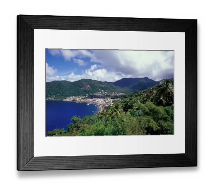 Framed Print : Caribbean, BWI, St. Lucia, Town of Soufriere Framed Print : Caribbean, BWI, St. Lucia, Town of Soufriere