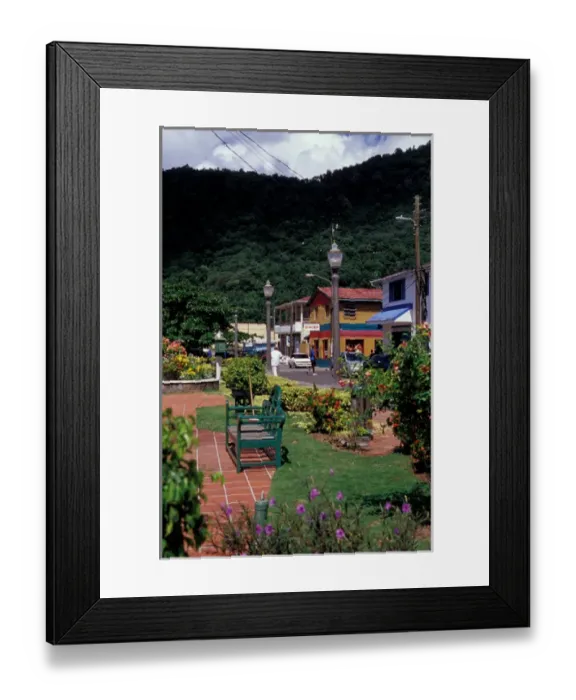 Framed Print : Caribbean, BWI, St. Lucia, Waterfront, Soufriere Framed Print : Caribbean, BWI, St. Lucia, Waterfront, Soufriere