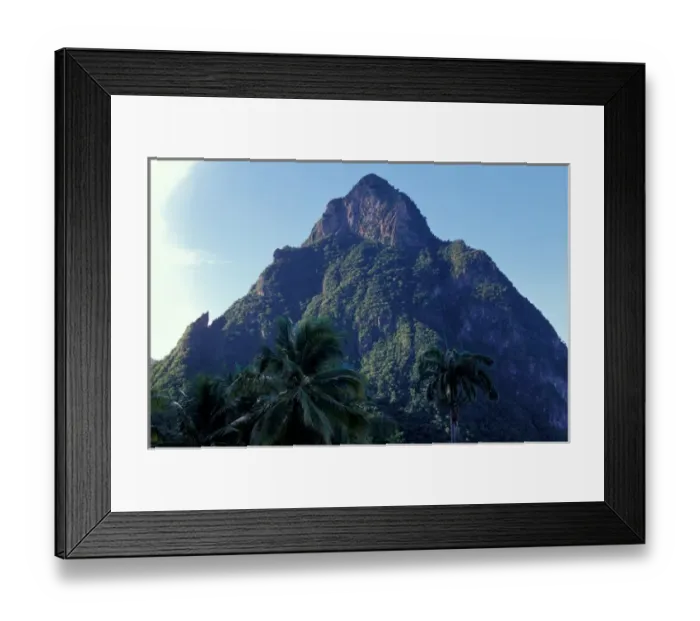 Framed Print : Caribbean, BWI, St. Lucia, Pitons, Anse Chastenet Framed Print : Caribbean, BWI, St. Lucia, Pitons, Anse Chastenet