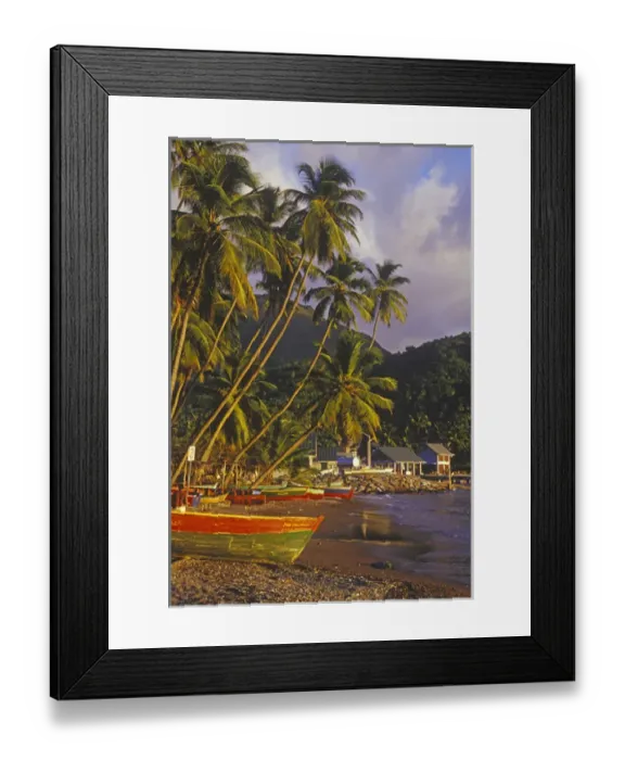 Framed Print : Fishing boats, Souffriere, St Lucia
