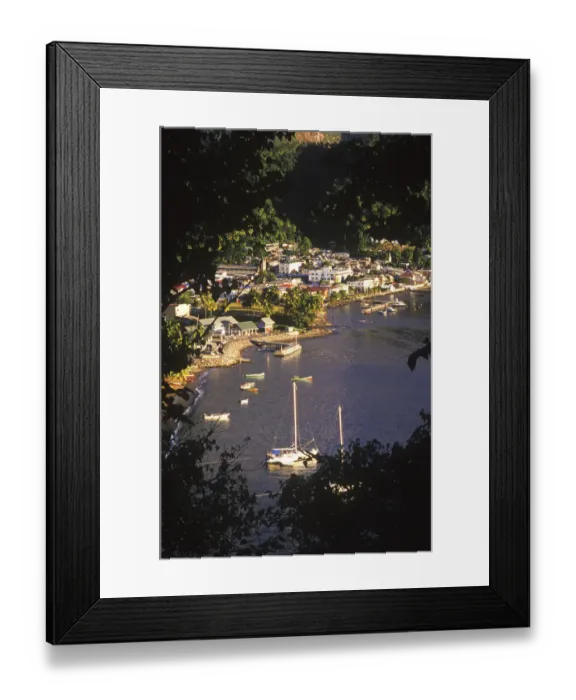 Framed Print : View of Souffriere, St Lucia Framed Print : View of Souffriere, St Lucia