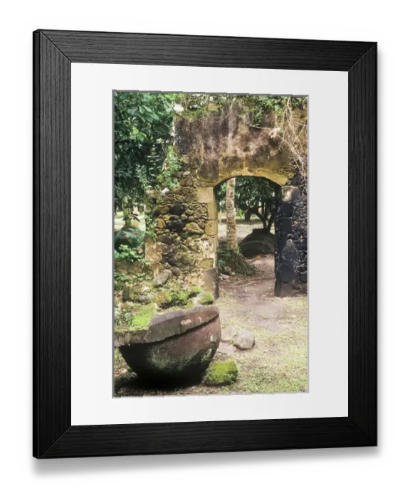 Framed Print : Old French sugar mill, Anse Chastanet Resort, Souffriere, St Lucia, Caribbean