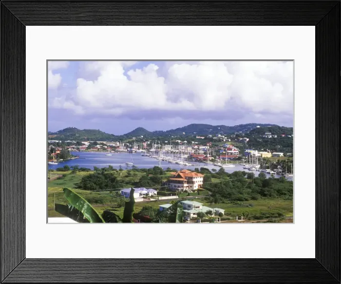 Framed Print : Choc Bay, Castries city center, St Lucia, Caribbean Framed Print : Choc Bay, Castries city center, St Lucia, Caribbean