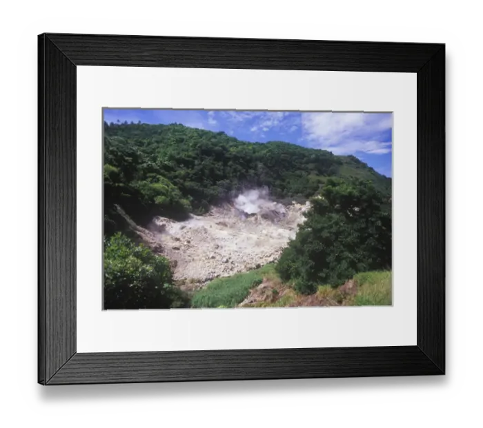 Framed Print : Soufriere volcano, St Lucia, Caribbean