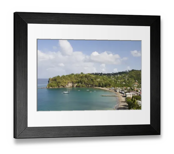 Framed Print : North America, Caribbean, St. Lucia, Soufriere. Lush greenery, banana plantations Framed Print : North America, Caribbean, St. Lucia, Soufriere. Lush greenery, banana plantations