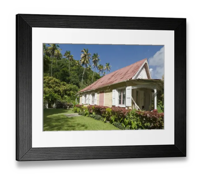 Framed Print : North America, Caribbean, St. Lucia, Soufriere. Fond Doux Holiday Plantation. Established Framed Print : North America, Caribbean, St. Lucia, Soufriere. Fond Doux Holiday Plantation. Established