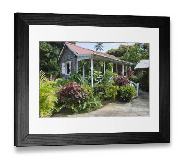 Framed Print : North America, Caribbean, St. Lucia, Soufriere. Fond Doux Holiday Plantation. Established