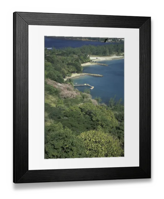 Framed Print : Caribbean, St. Lucia View of Pigeon Island Framed Print : Caribbean, St. Lucia View of Pigeon Island