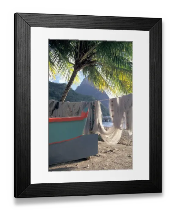 Framed Print : 01. Caribbean, St. Lucia. Soufriere Framed Print : 01. Caribbean, St. Lucia. Soufriere