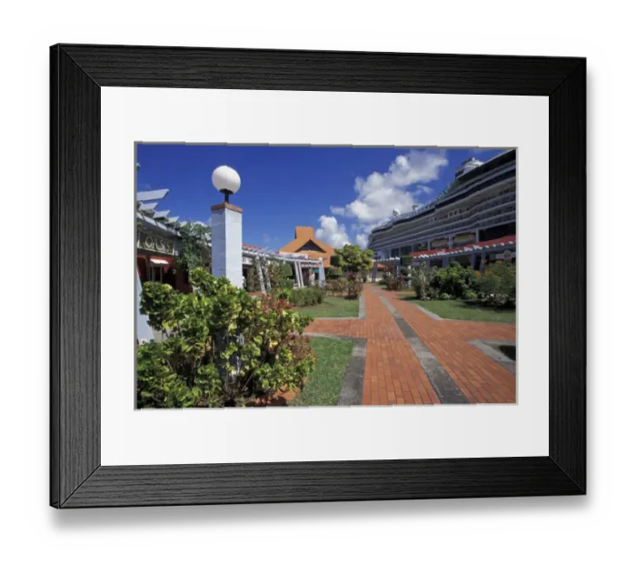 Framed Print : Caribbean; St. Lucia; Castries; Pointe Seraphine; Cruiseship; terminal; area; tourist Framed Print : Caribbean; St. Lucia; Castries; Pointe Seraphine; Cruiseship; terminal; area; tourist