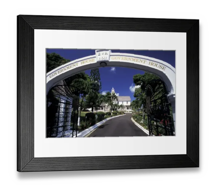 Framed Print : Caribbean, St. Lucia, Castries. Government house