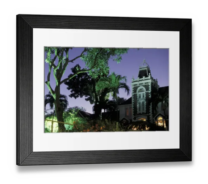 Framed Print : Caribbean, St. Lucia, Castries. Government house