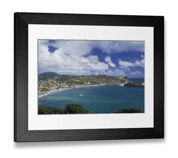 Framed Print : Caribbean, St. Lucia, Dennery. Town view Framed Print : Caribbean, St. Lucia, Dennery. Town view