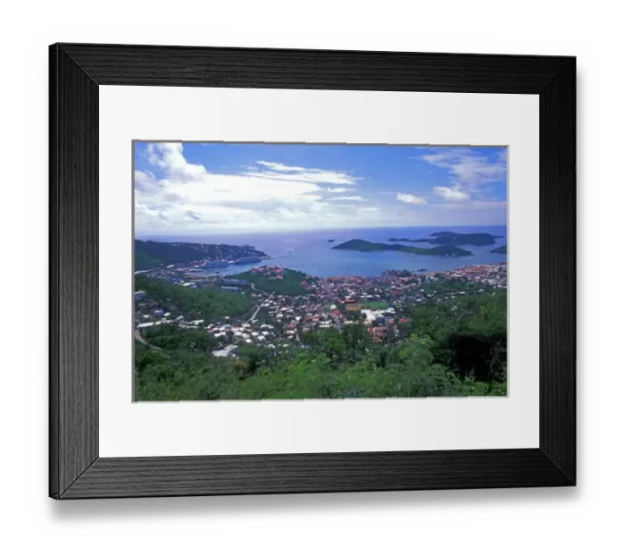 Framed Print : Harbor Ships at Charlotte Amalie Port St. Thomas