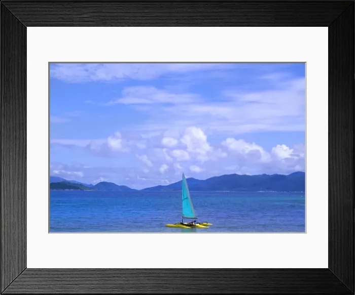 Framed Print : Sailing near capital of Charlotte Amalie in St Thomas USVI Caribbean
