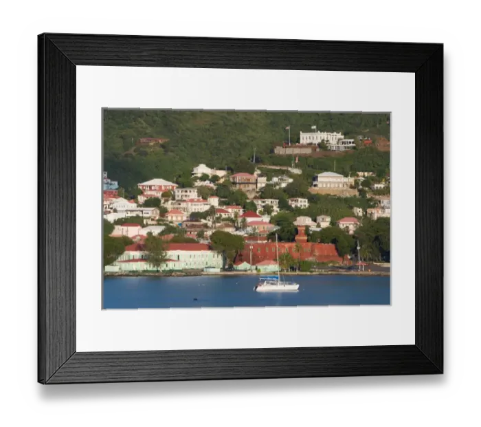 Framed Print : The harbor at Charlotte Amalie on St. Thomas in the U. S. Virgin Islands Framed Print : The harbor at Charlotte Amalie on St. Thomas in the U. S. Virgin Islands