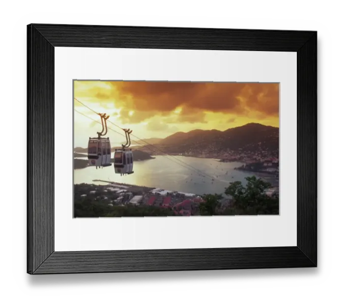 Framed Print : 01. Caribbean, St. Thomas, Charlotte Amalie. Overview of town and harbor Framed Print : 01. Caribbean, St. Thomas, Charlotte Amalie. Overview of town and harbor