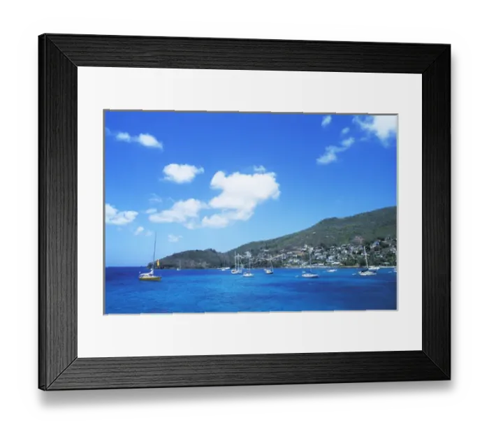 Framed Print : Colorful Admiralty Bay at Port Elizabeth in Bequia, Grenadines Framed Print : Colorful Admiralty Bay at Port Elizabeth in Bequia, Grenadines