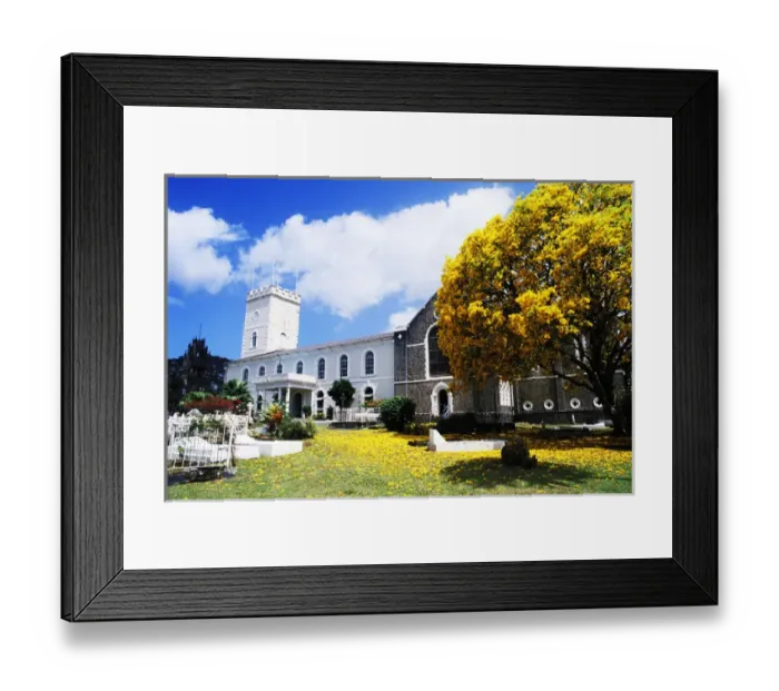 Framed Print : Kingstowns St. Georges Angelican Church in St. Vincent and the Grenadines Framed Print : Kingstowns St. Georges Angelican Church in St. Vincent and the Grenadines