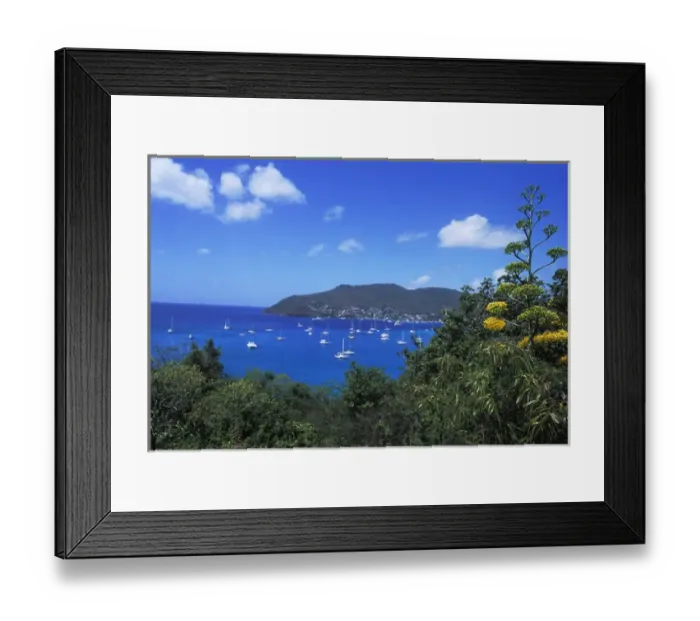 Framed Print : Colorful Admiralty Bay harbor Port Elizabeth in Bequia, Grenadines Framed Print : Colorful Admiralty Bay harbor Port Elizabeth in Bequia, Grenadines