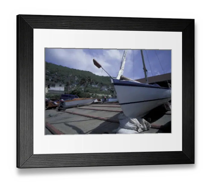 Framed Print : CARIBBEAN, Grenadines Boats grounded on boat launch Framed Print : CARIBBEAN, Grenadines Boats grounded on boat launch