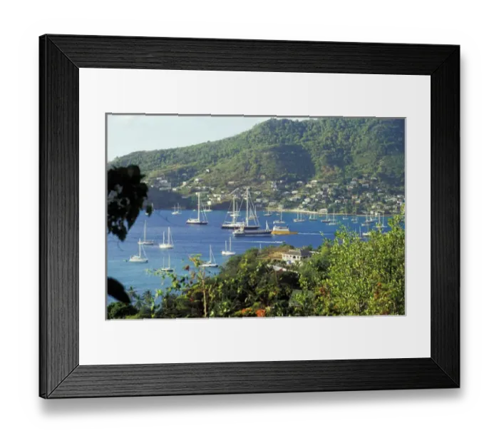 Framed Print : Caribbean, Grenadines, St. Vincent, Bequia. Harbor Framed Print : Caribbean, Grenadines, St. Vincent, Bequia. Harbor
