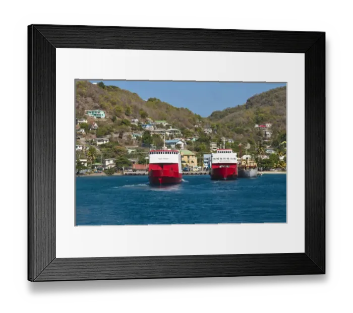 Framed Print : Island ferries in Port Elizabeth harbour, Bequia, St. Vincent & The Grenadines Framed Print : Island ferries in Port Elizabeth harbour, Bequia, St. Vincent & The Grenadines