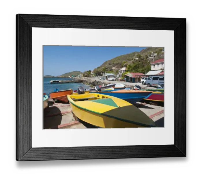 Framed Print : Fishing boats, Freindship, Bequia, St. Vincent & The Grenadines