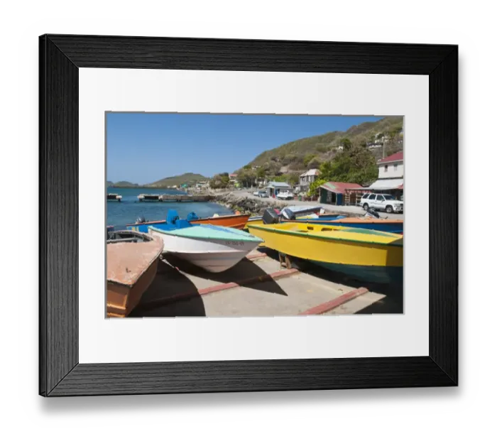 Framed Print : Fishing boats, Freindship, Bequia, St. Vincent & The Grenadines Framed Print : Fishing boats, Freindship, Bequia, St. Vincent & The Grenadines