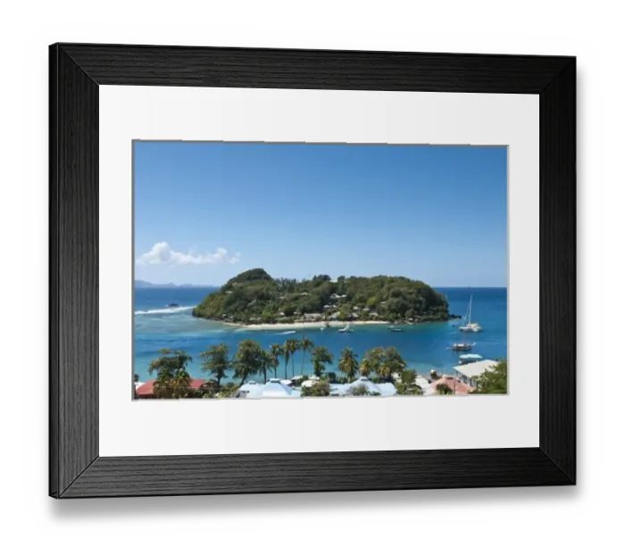 Framed Print : St. Vincent & The Grenadines. Young Island Resort Framed Print : St. Vincent & The Grenadines. Young Island Resort